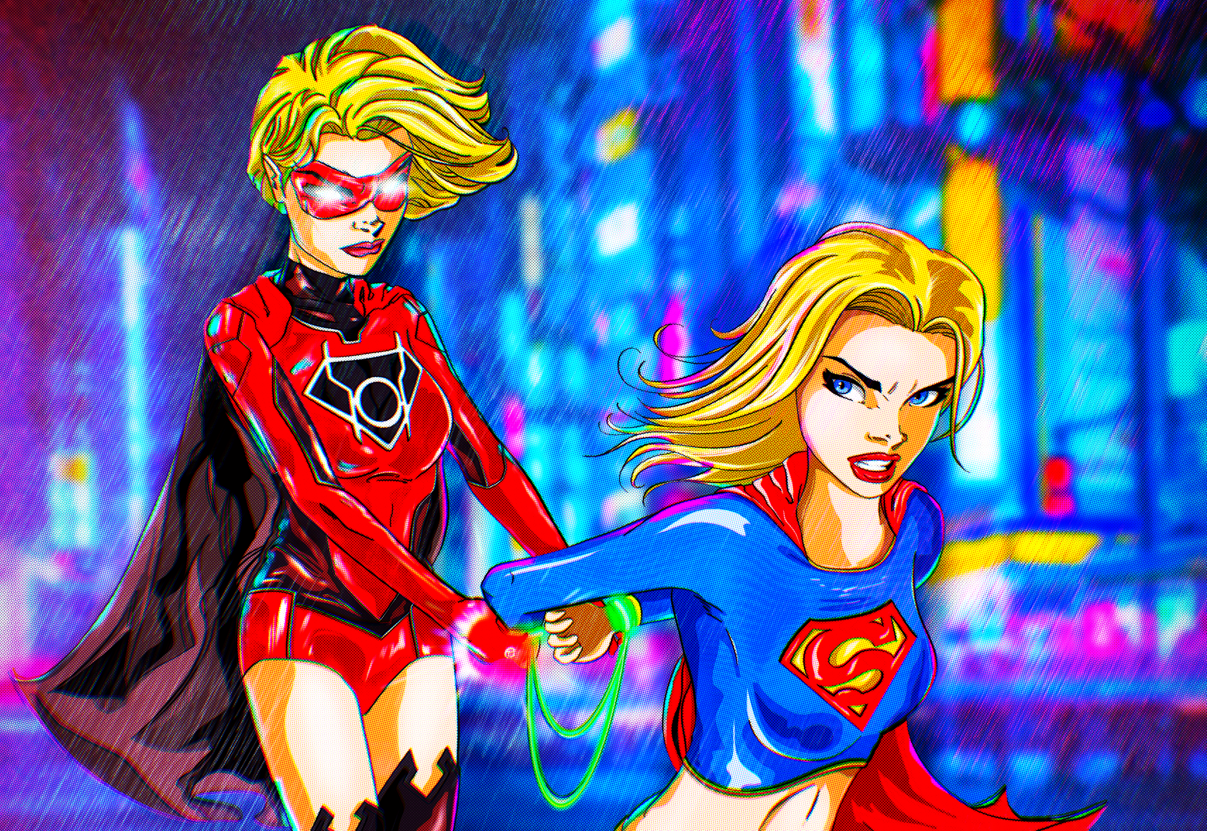 Red lantern supergirl vs supergirl